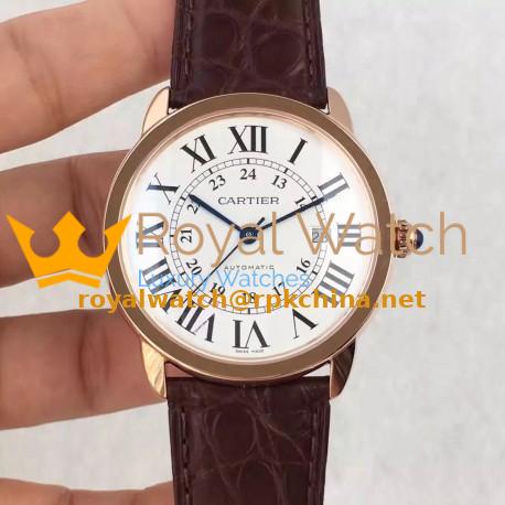 Replica Ronde Solo De Cartier W6701010 42MM UT Rose Gold White Dial Swiss 2892