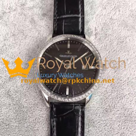 Replica Jaeger-LeCoultre Geophysic True Second 8018420 N Stainless Steel & Diamonds Black Dial Swiss Calibre 770