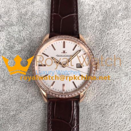 Replica Jaeger-LeCoultre Geophysic True Second 8012520 N Rose Gold & Diamonds White Dial Swiss Calibre 770