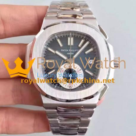 Replica Patek Philippe Nautilus Chronograph 5980 JF Stainless Steel Blue Dial Swiss CH28-520C