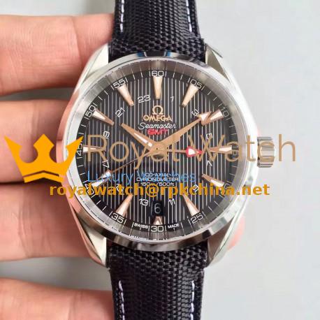 Replica Omega Seamaster Aqua Terra 150M GMT 231.92.43.22.04.001 43MM JH Stainless Steel Black Dial Swiss 8605