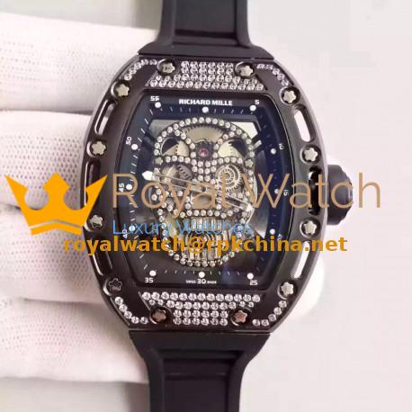 Replica Richard Mille RM052 SF PVD & Diamond Diamond Skull Dial Swiss M6T51