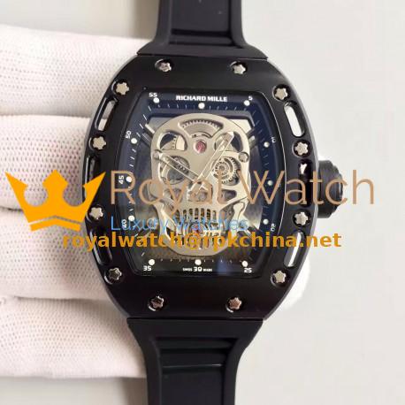 Replica Richard Mille RM052 SF PVD Skull & Black Dial Swiss M6T51