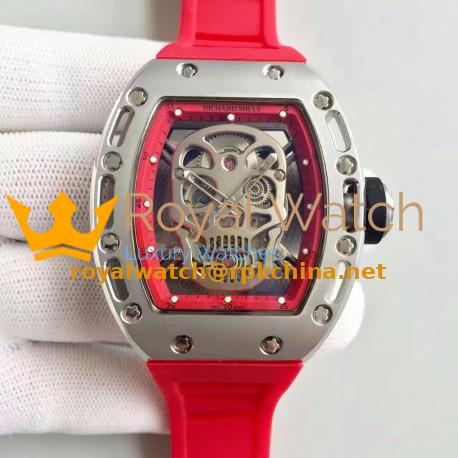 Replica Richard Mille RM052 SF Titanium Skull & Red Dial Swiss M6T51