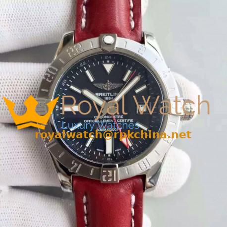 Replica Breitling Avenger II GMT A3239011/C872/105X/A20BA.1 N Stainless Steel Black Dial Swiss 2836-2
