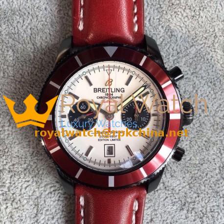 Replica Breitling Superocean Heritage Chronograph M23370D4/BB81 N PVD White Dial Swiss 7750