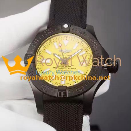 Replica Breitling Avenger II Seawolf Limited Edition M17331E2/I530-101W PVD Yellow Dial Swiss 2836-2