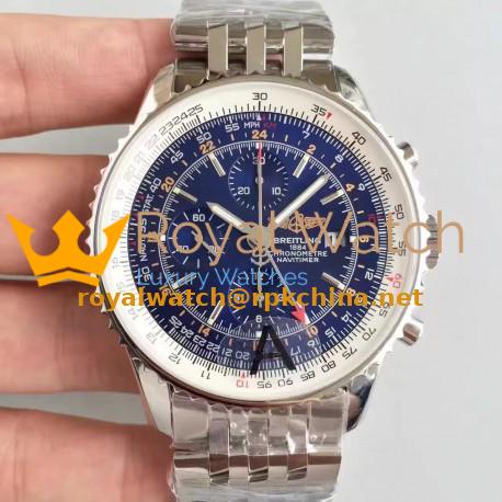 Replica Breitling Navitimer World A2432212/C561-443A JF Stainless Steel Blue Dial Swiss 7750