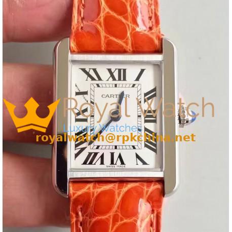 Replica Cartier Tank Solo Ladies W5200003 27MM x 34MM TW Stainless Steel White Dial Swiss Quartz