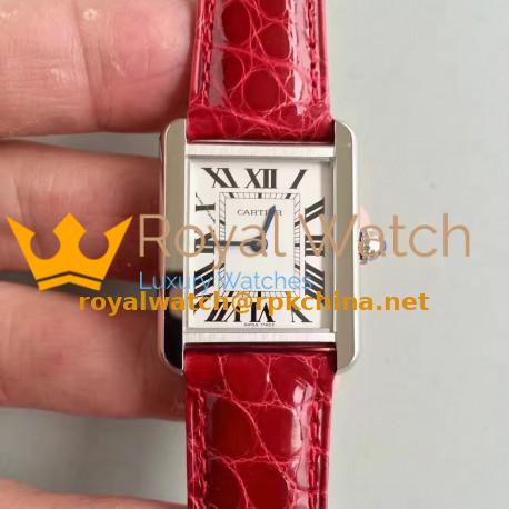 Replica Cartier Tank Solo Ladies W5200005 24MM x 31MM TW Stainless Steel White Dial Swiss Quartz