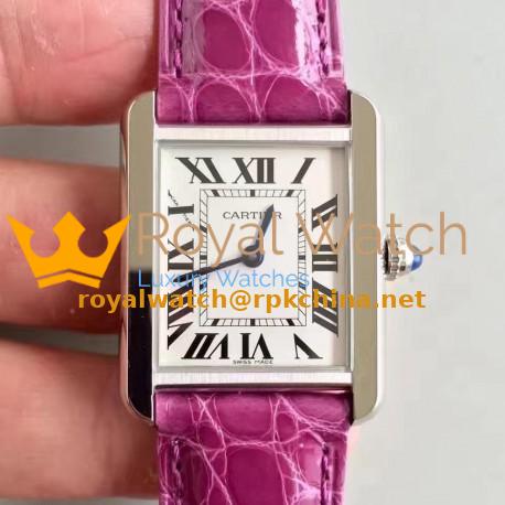 Replica Cartier Tank Solo Ladies W5200003 27MM x 34MM TW Stainless Steel White Dial Swiss Quartz
