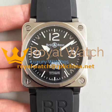 Replica Bell & Ross Aviation Military Type BR 03-92 Escadron De Chasse 2/4 La Fayette ZF Stainless Steel Black Dial M9015