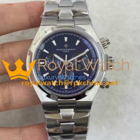Replica Vacheron Constantin Overseas Chronograph Stainless Steel Blue Dial Swiss 7750