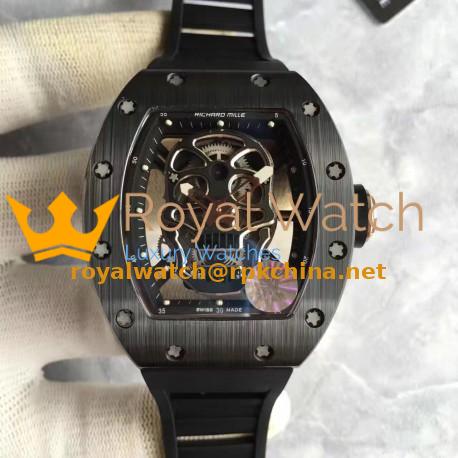Replica Richard Mille RM052 KV Black Ceramic Black Skull Dial M6T51