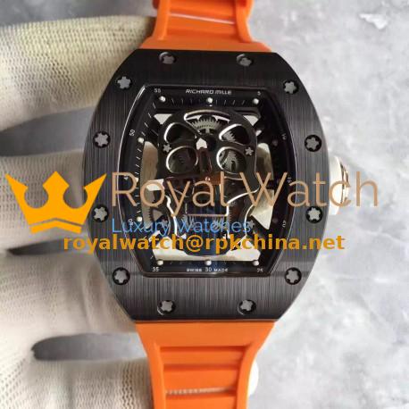 Replica Richard Mille RM052 KV Black Ceramic Black Skull Dial M6T51