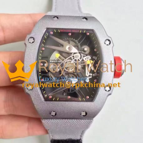Replica Richard Mille RM27-02 Stainless Steel Black & Skeleton Dial M9015