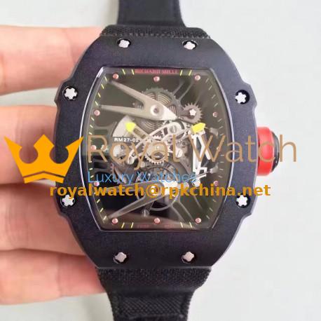 Replica Richard Mille RM27-02 Black Ceramic Black & Skeleton Dial M9015