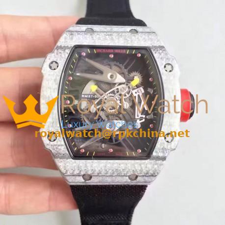 Replica Richard Mille RM27-02 Forged Carbon Black & Skeleton Dial M9015