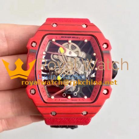 Replica Richard Mille RM27-02 KV Red Forged Carbon Red & Skeleton Dial M9015