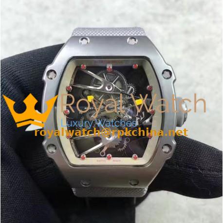 Replica Richard Mille RM27-02 Stainless Steel Grey & Skeleton Dial M9015