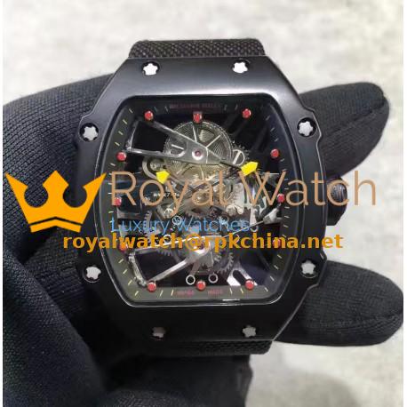 Replica Richard Mille RM27-02 PVD Black & Skeleton Dial M9015