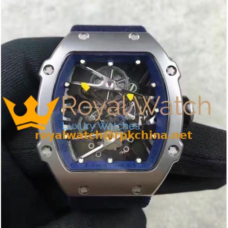 Replica Richard Mille RM27-02 Stainless Steel Blue & Skeleton Dial M9015