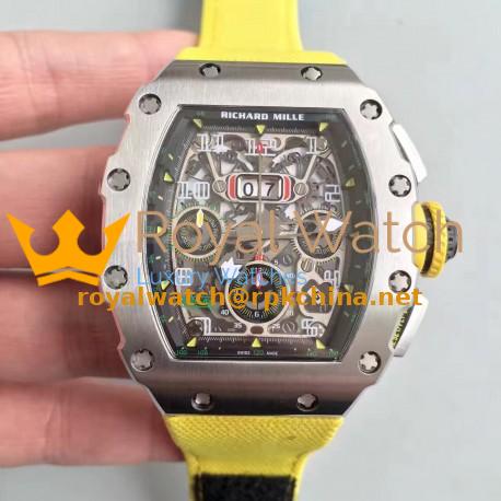 Replica Richard Mille RM011-03 KV V2 Stainless Steel Black Skeleton Dial Swiss 7750