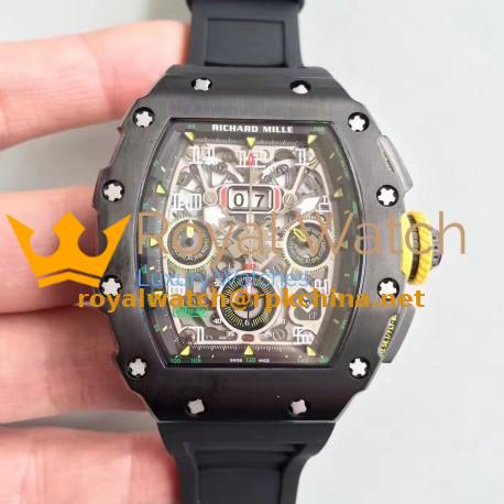 Replica Richard Mille RM011-03 KV V2 PVD Black Skeleton Dial Swiss 7750