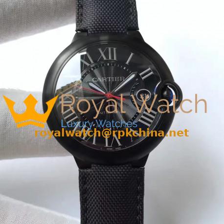 Replica Ballon Bleu De Cartier WSBB0015 42MM V6 PVD Black Dial Swiss 2824-2