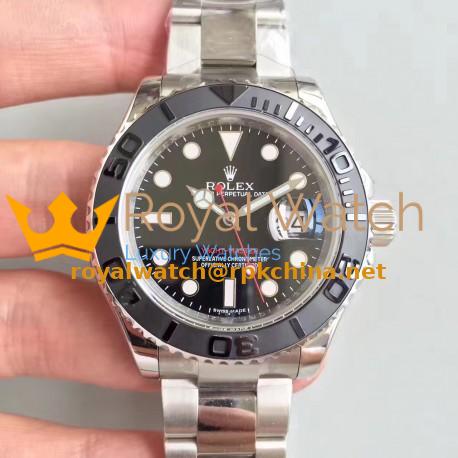 Replica Rolex Yacht-Master 40 116622 EW Stainless Steel Black Dial Swiss 3135