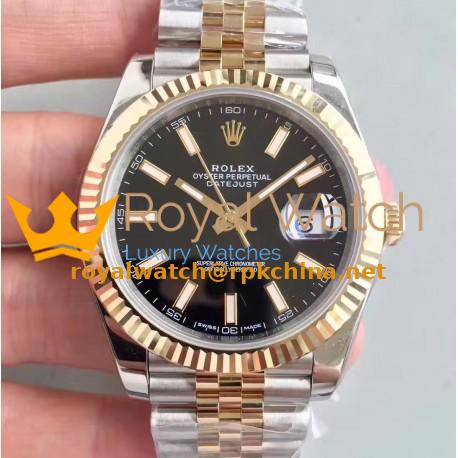 Replica Rolex Datejust 41 126333 41MM N Stainless Steel & Yellow Gold Black Dial Swiss 3235