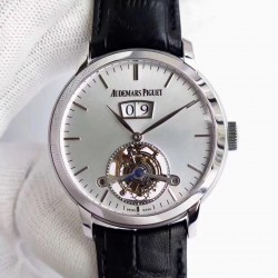 Jules Audemars Tourbillon Grande Date 26559 TF SS Silver Dial Swiss AP Caliber 2909