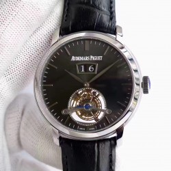 Jules Audemars Tourbillon Grande Date 26559 TF SS Black Dial Swiss AP Caliber 2909