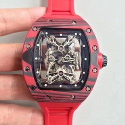 RM50-27-01 NTPT KVF Red Forged Carbon Black & Skeleton Dial M9015