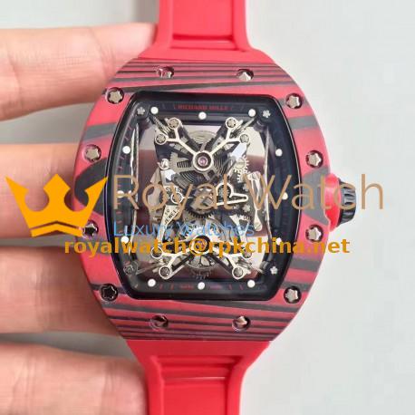 Replica Richard Mille RM50-27-01 NTPT KV Red Forged Carbon Black & Skeleton Dial M9015