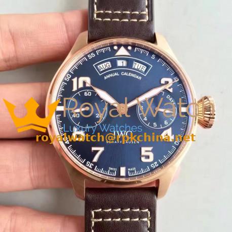Replica Iwc Big Pilot Annual Calendar Le Petit Prince IW502701 YL Rose Gold Blue Dial Swiss 52850