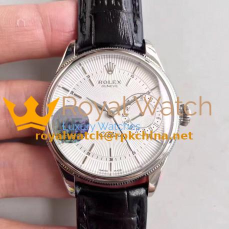 Replica Rolex Cellini Date 50519 VF Stainless Steel White Dial Swiss 3165