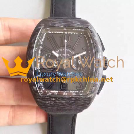 Replica Franck Muller Vanguard Carbon FM V 45 CC DT CB NR Forged Carbon Black Dial Swiss 7750