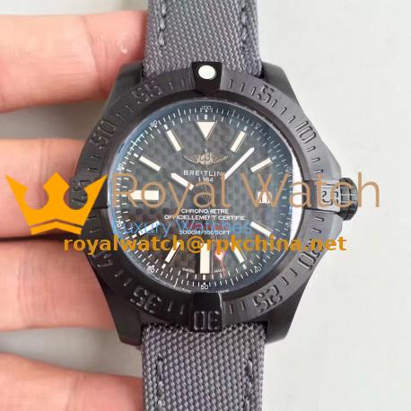 Replica Breitling Avenger Seawolf II 75 Anniversary Army Air M17331 GF PVD Carbon Fiber Dial Swiss 2824-2