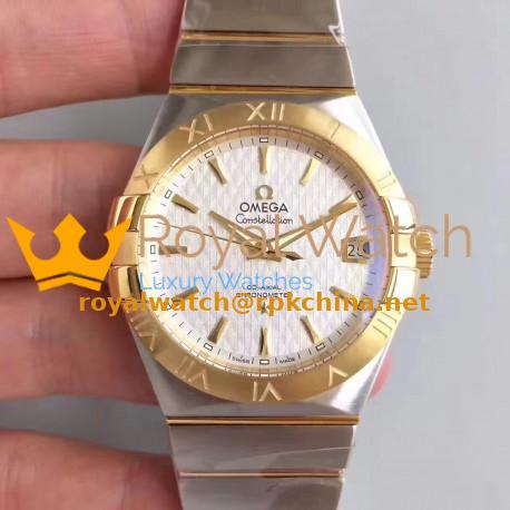 Replica Omega Constellation 123.20.38.21.02.009 38MM SSS Stainless Steel & Yellow Gold White Dial Swiss 8500