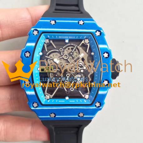 Replica Richard Mille RM35-01 Rafael Nadal KV Blue Forged Carbon Blue & Skeleton Dial M6T51