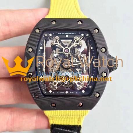 Replica Richard Mille RM50-27-01 NTPT KV Black Forged Carbon Black & Skeleton Dial M9015