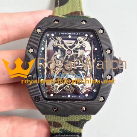 Replica Richard Mille RM50-27-01 NTPT KV Black Forged Carbon Black & Skeleton Dial M9015