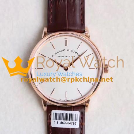 Replica A. Lange & Sohne Saxonia Thin 211.032 V6 Rose Gold White Dial M9015