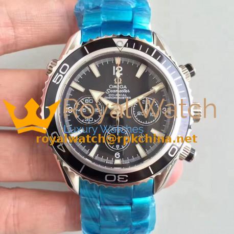 Replica Omega Seamaster Planet Ocean 600 M Co-Axial Chronograph 2210.51.00 N Stainless Steel Black Dial Swiss ETA 7750