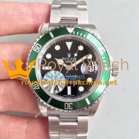 Replica Rolex Submariner Date 16610LV 50TH Anniversary JF Stainless Steel Black Dial swiss 3135