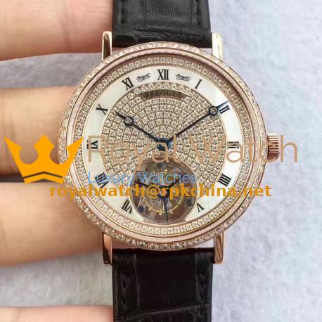 Replica Breguet Grand Complication Tourbillon JL Rose Gold & Diamonds Diamond Dial Swiss Caliber 558