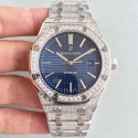 Replica Audemars Piguet Royal Oak 15400 N Stainless Steel & Diamond Blue Dial Swiss 3120