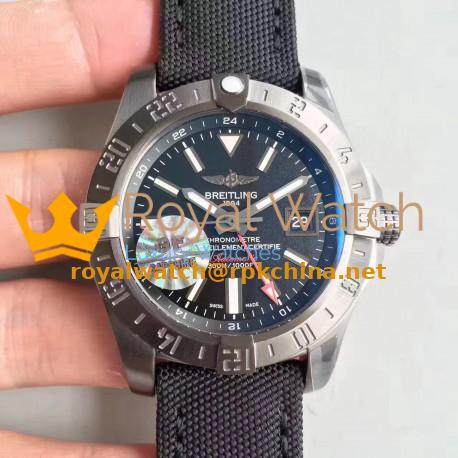 Replica Breitling Avenger II GMT A3239010/BF04/109W/M20BASA.1 GF Stainless Steel Black Dial Swiss 2836-2