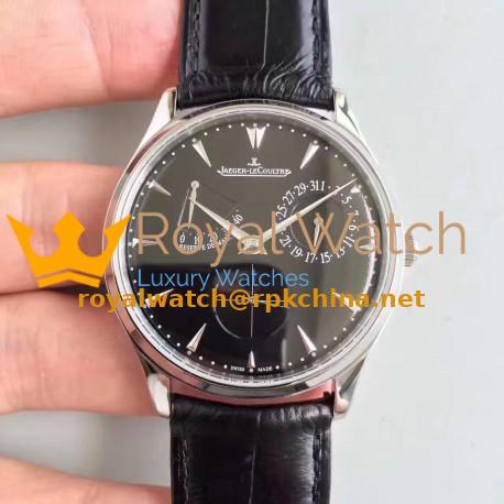 Replica Jaeger-LeCoultre Master Ultra Thin Reserve de Marche 1378480 ZF Stainless Steel Black Dial Swiss Caliber 938